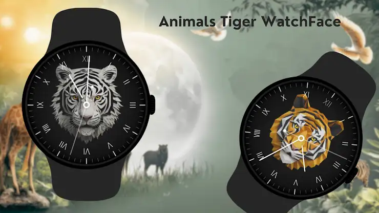 Animals Tiger WatchFace screenshot 2