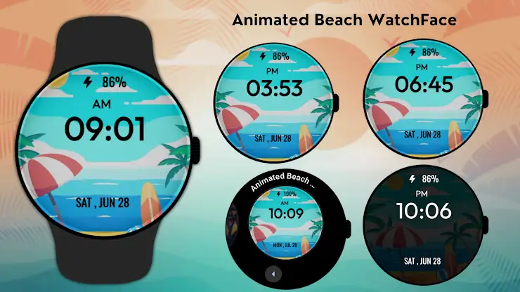 Animated Beach WatchFace screenshot 6