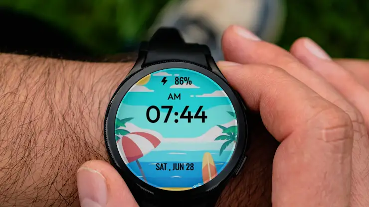Animated Beach WatchFace screenshot 1
