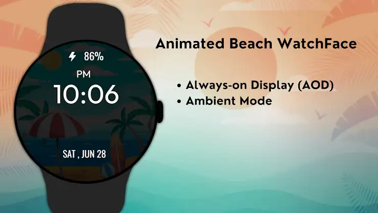 Animated Beach WatchFace screenshot 7