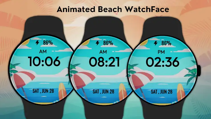 Animated Beach WatchFace screenshot 4