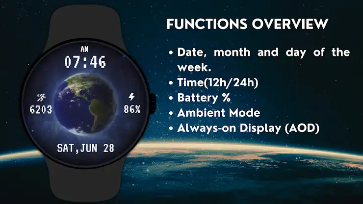 3D Animated Earth WatchFace screenshot 5