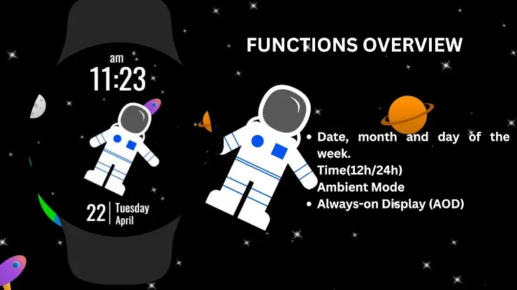 Astronaut Earth Watch Face screenshot 5