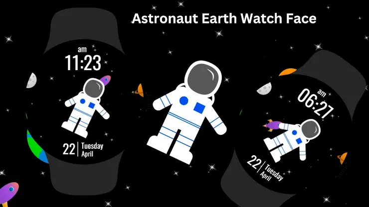 Astronaut Earth Watch Face screenshot 2