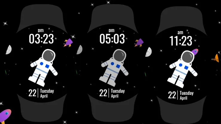 Astronaut Earth Watch Face screenshot 4