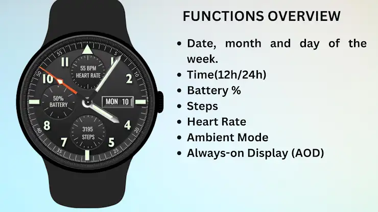 Big Analog WatchFace screenshot 5