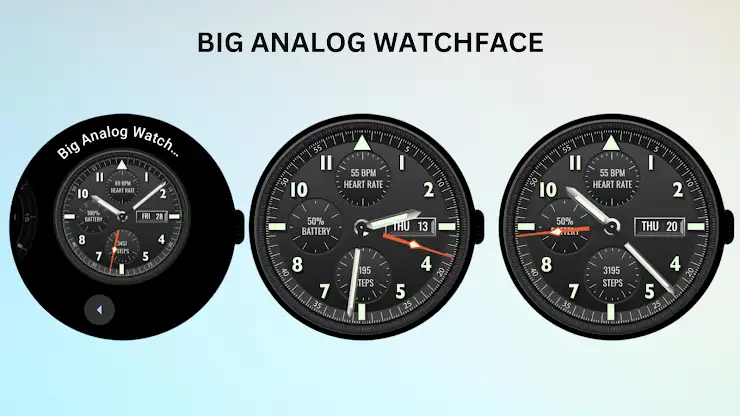 Big Analog WatchFace screenshot 3