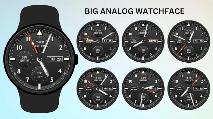 Big Analog WatchFace screenshot 6