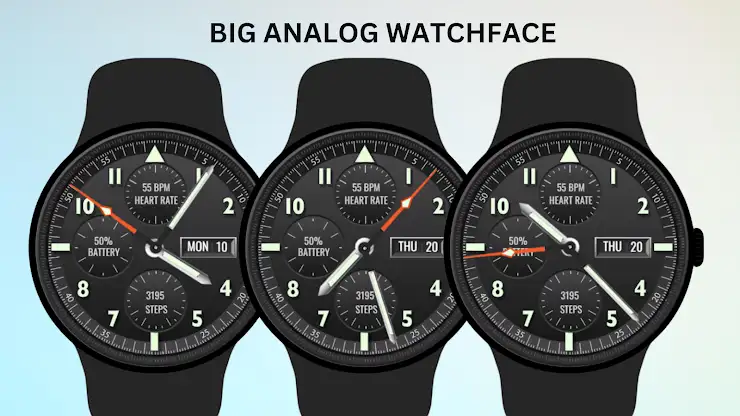 Big Analog WatchFace screenshot 7
