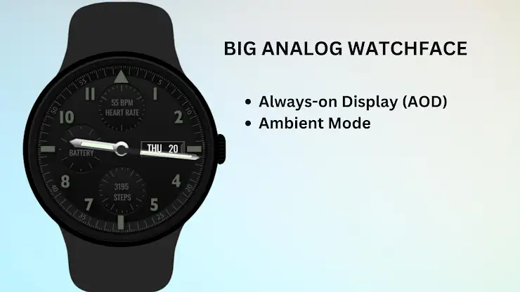 Big Analog WatchFace screenshot 8