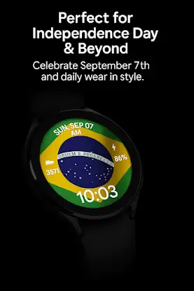 Brazil Independence WatchFace screenshot 7
