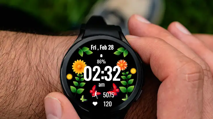 Butterfly Digital Watch Face screenshot 1