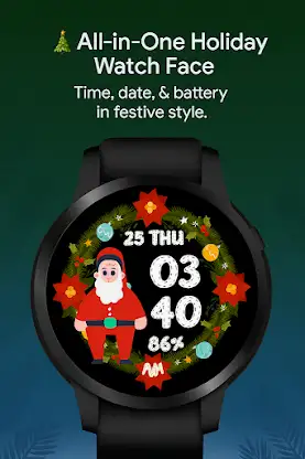 Christmas Santa WatchFace screenshot 1