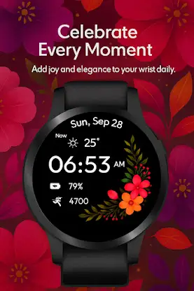 Colorful Floral WatchFace screenshot 2