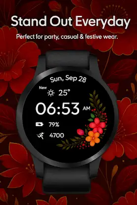 Colorful Floral WatchFace screenshot 8