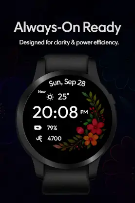 Colorful Floral WatchFace screenshot 3