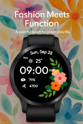 Colorful Floral WatchFace screenshot 5