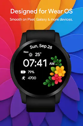 Colorful Floral WatchFace screenshot 4