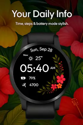Colorful Floral WatchFace screenshot 7