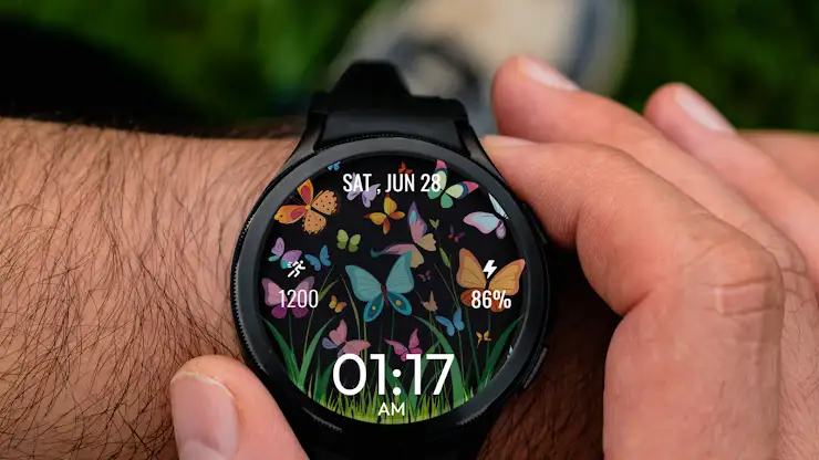 Cute Spring ButterflyWatchFace screenshot 1