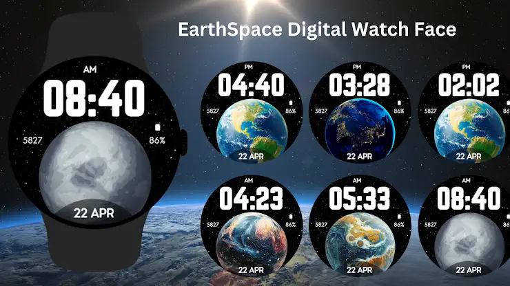 EarthSpace Digital Watch Face screenshot 6