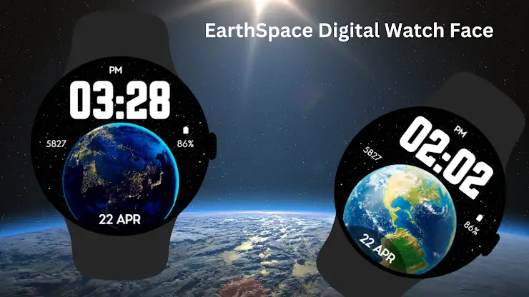 EarthSpace Digital Watch Face screenshot 2
