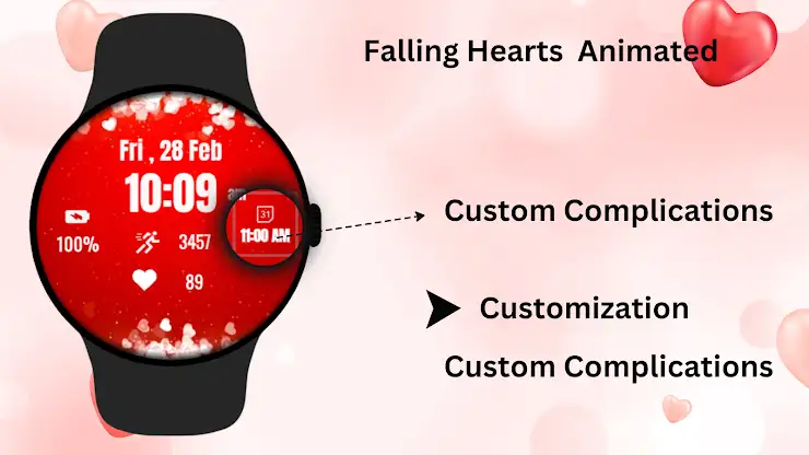 Falling Hearts Animated screenshot 4