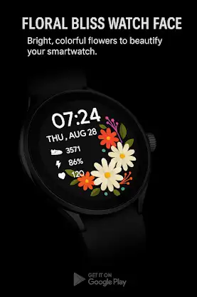 Floral Bliss Watch Face screenshot 2