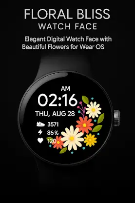 Floral Bliss Watch Face screenshot 1