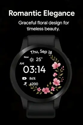 Floral Romance WatchFace screenshot 1