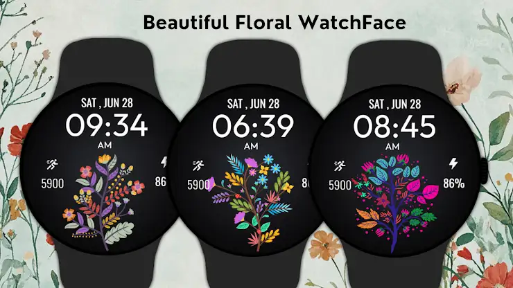 Beautiful Floral WatchFace screenshot 4