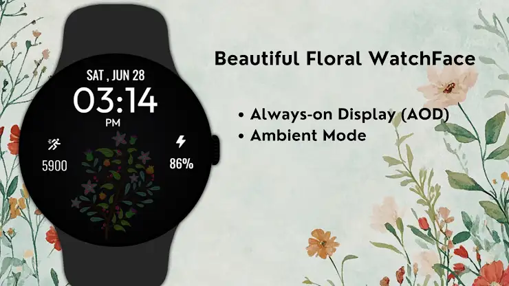 Beautiful Floral WatchFace screenshot 7