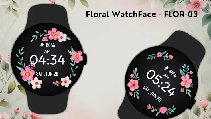 Floral WatchFace - FLOR-03 screenshot 2