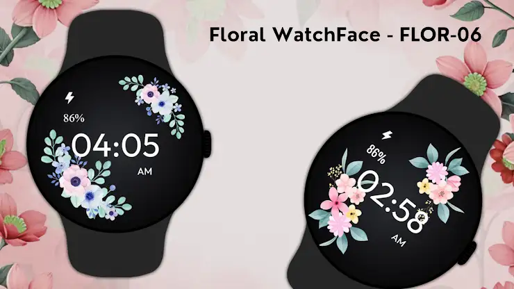 Floral WatchFace - FLOR-06 screenshot 2