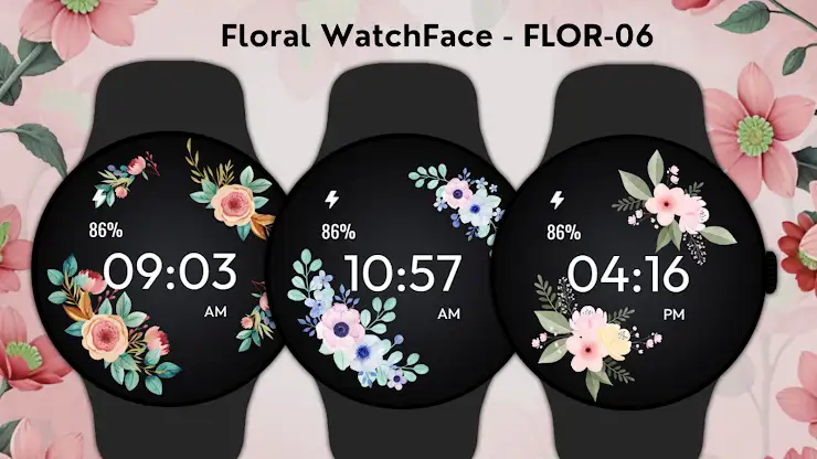 Floral WatchFace - FLOR-06 screenshot 4