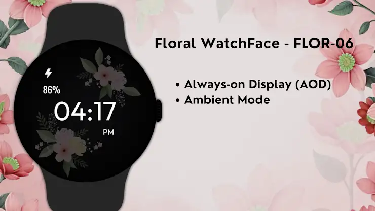 Floral WatchFace - FLOR-06 screenshot 7