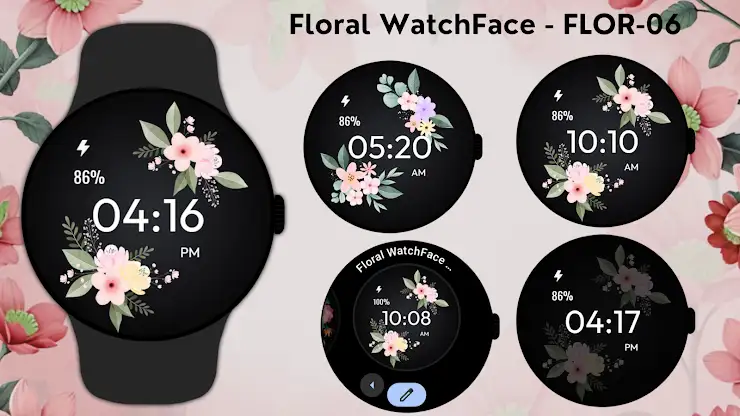 Floral WatchFace - FLOR-06 screenshot 6