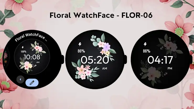 Floral WatchFace - FLOR-06 screenshot 3
