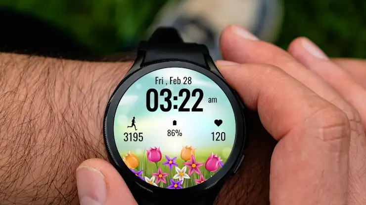 Flower Steps Watch Face screenshot 1