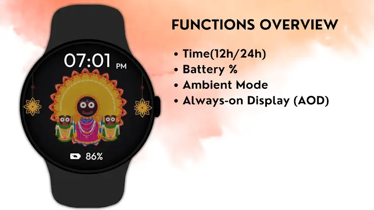 Lord Jagannath 2 Watch Face screenshot 5