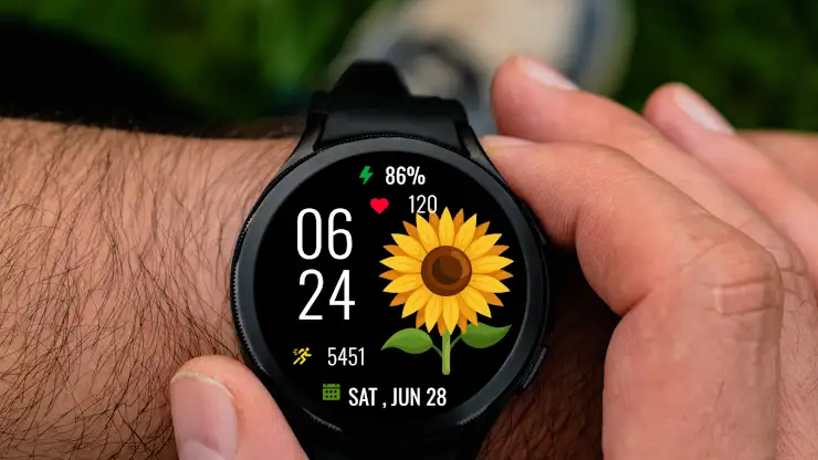Ladies Flower Bloom WatchFace screenshot 1