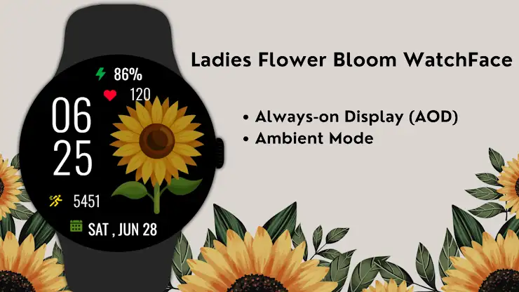 Ladies Flower Bloom WatchFace screenshot 7