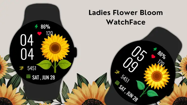 Ladies Flower Bloom WatchFace screenshot 2