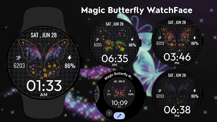 Magic Butterfly WatchFace screenshot 6