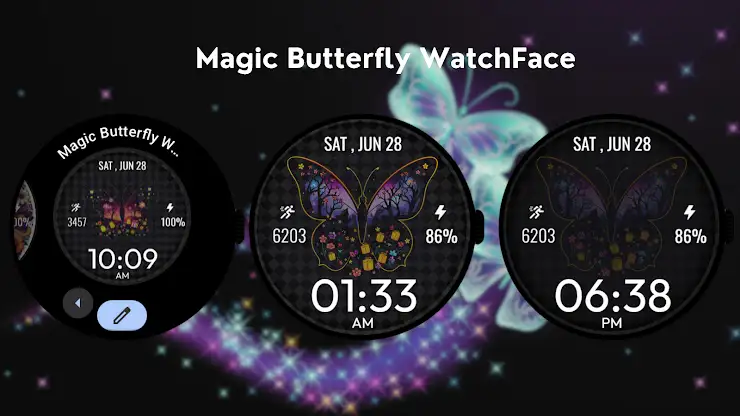 Magic Butterfly WatchFace screenshot 3