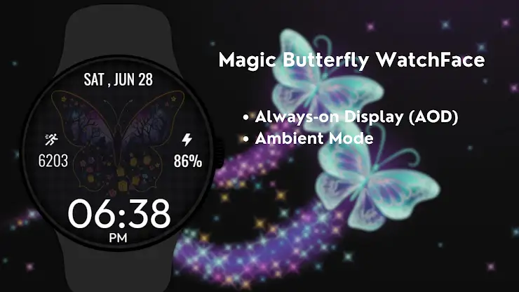 Magic Butterfly WatchFace screenshot 7