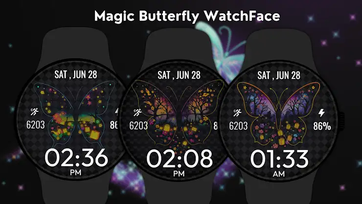 Magic Butterfly WatchFace screenshot 4