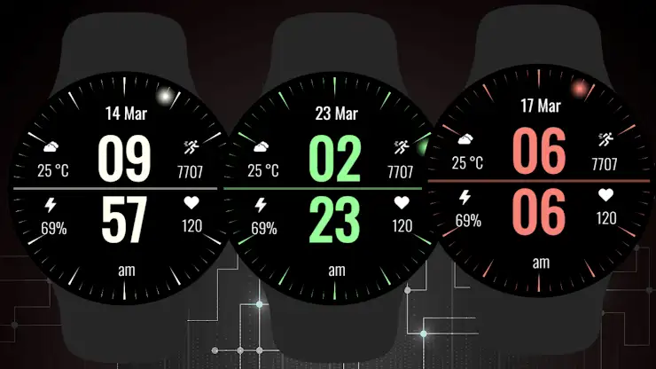 Minimal Black Watch Face screenshot 4