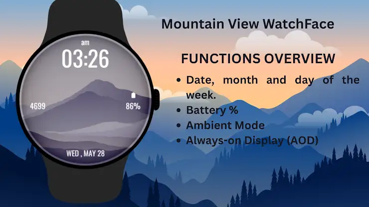 Mountain View WatchFace screenshot 6