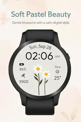 Pastel Bloom WatchFace screenshot 1